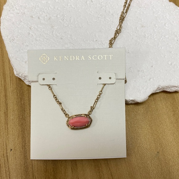 Kendra Scott Gold Necklace with Pink Stone - Picture 2 of 4